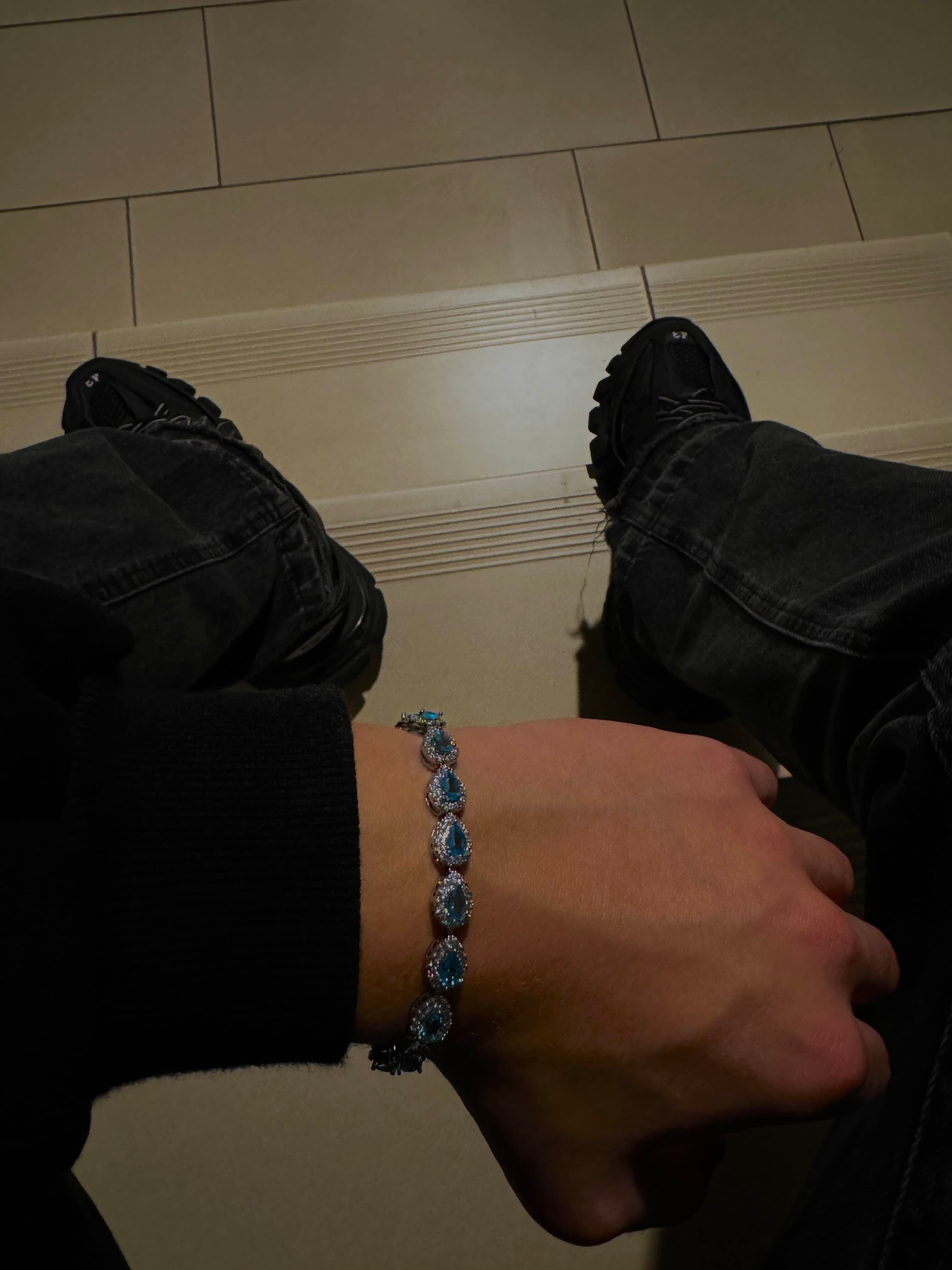 Blue Tear Drop Bracelets