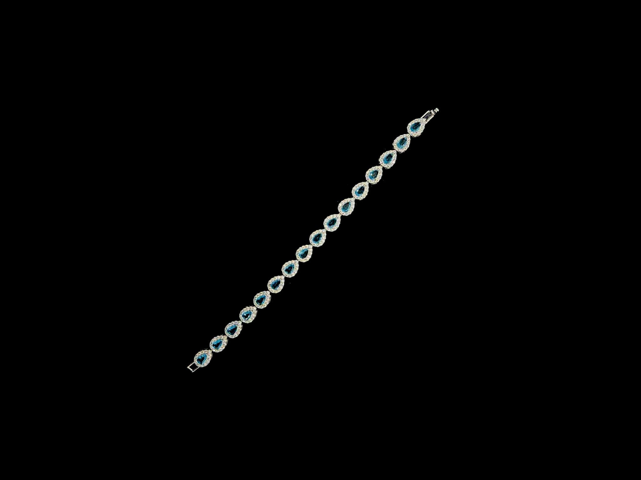 Blue Tear Drop Bracelets